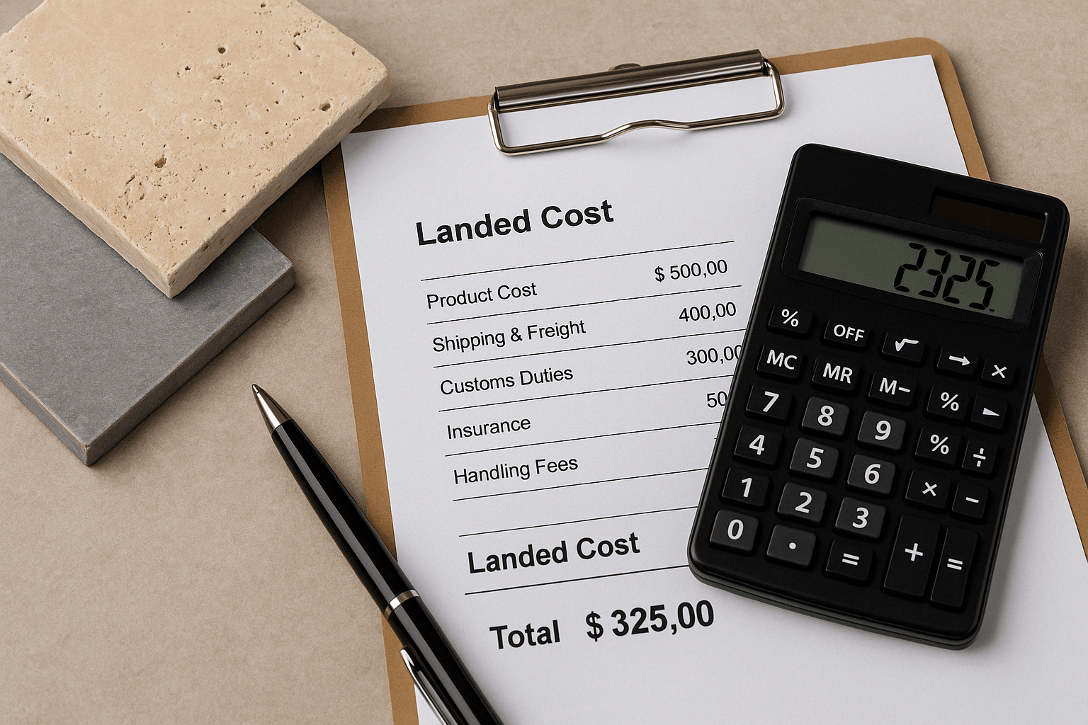 Calculating Landed Costs Accurately for Imported Tile & Stone